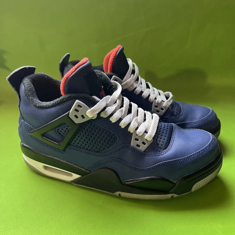 Youth‎ 7Y Nike Air Jordan 4 Retro Winterized Loyal Blue Shoes CQ9745-401